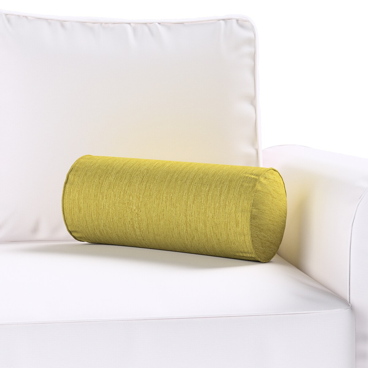 Poduszka wałek prosty, zielony szenil, Ø16 x 40 cm, Chenille