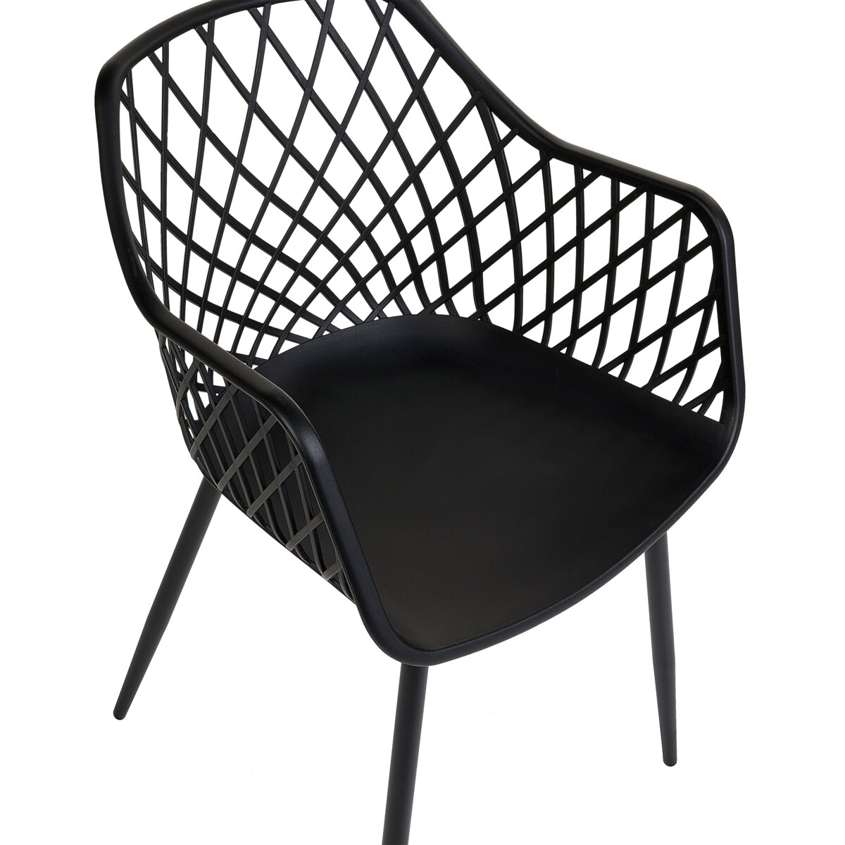 Zestaw 2 krzeseł do jadalni czarny NASHUA II