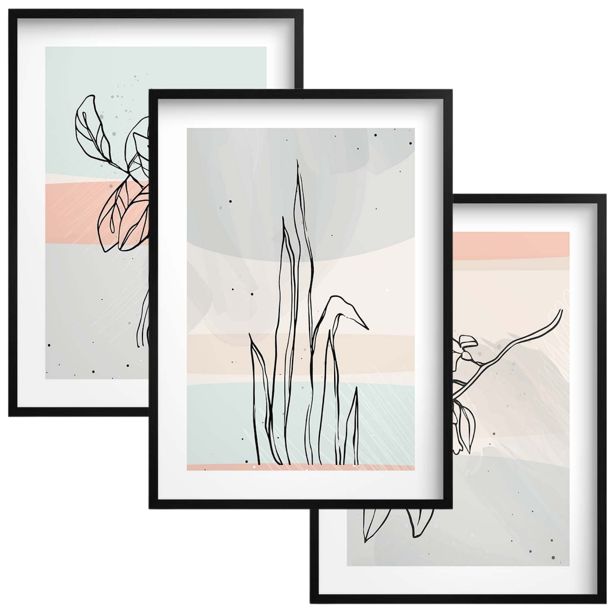 Nowoczesne Pastelowe Plakaty Obrazy ścienne do sypialni salonu Line Art