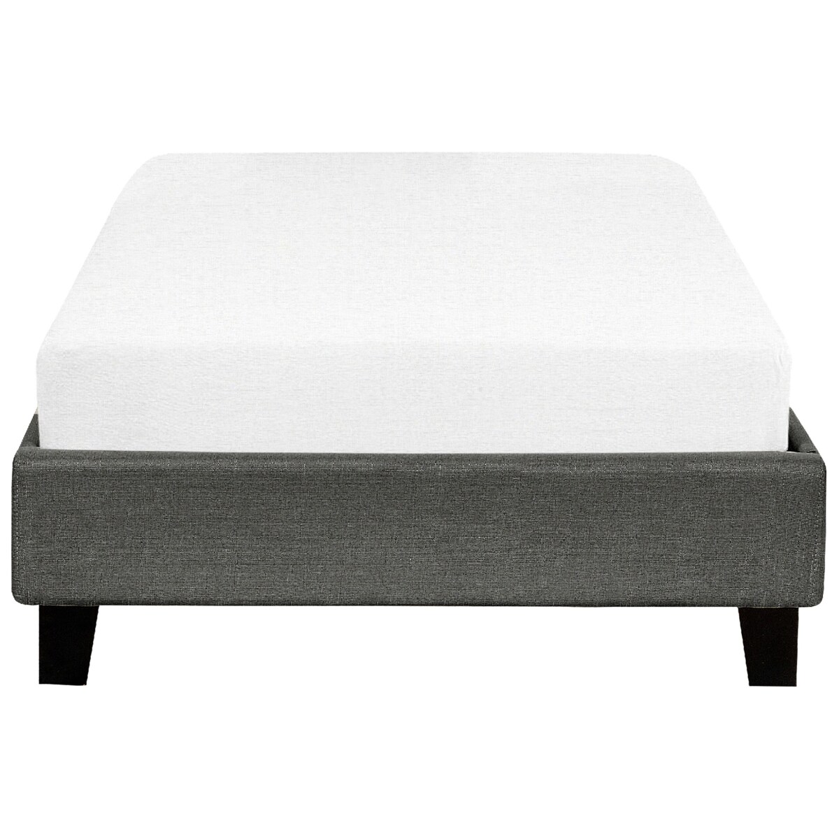 Łóżko tapicerowane bez zagłówka 90 x 200 cm szare ROANNE