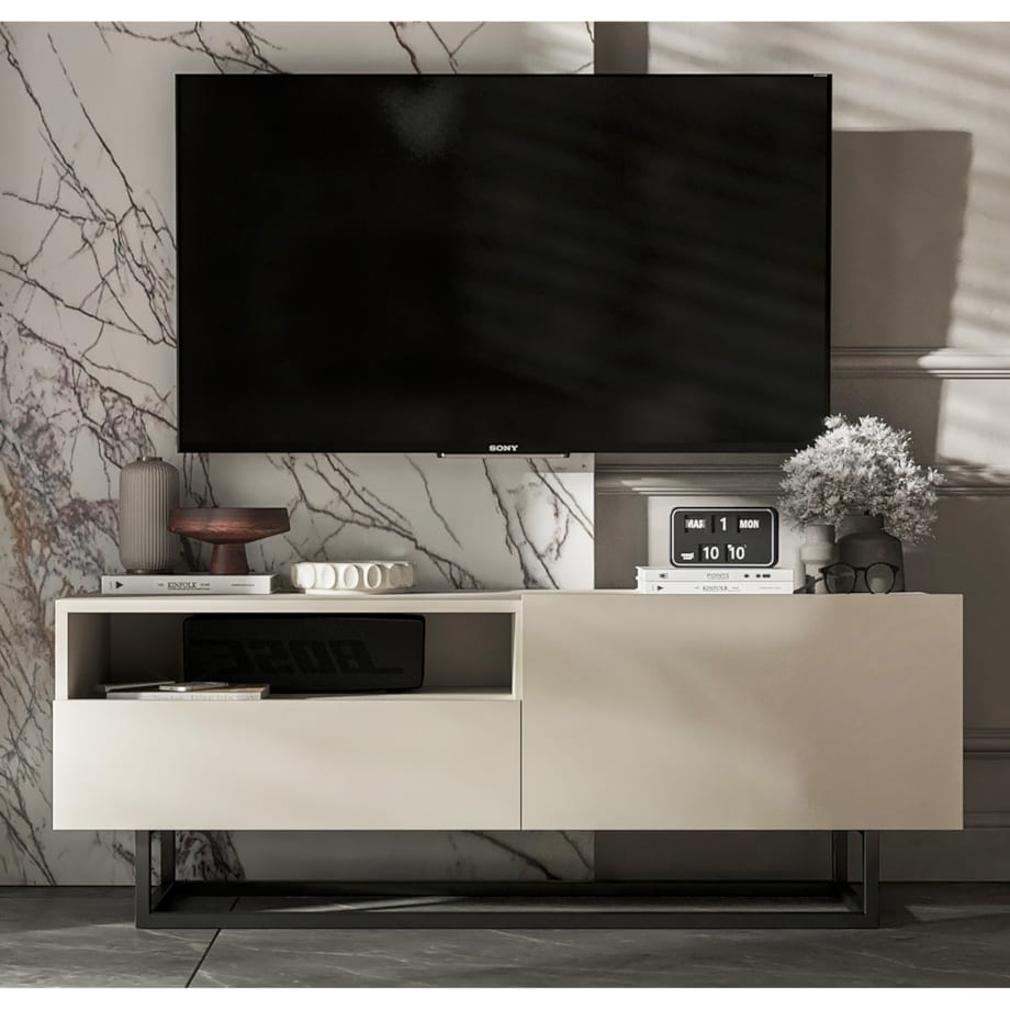 Szafka RTV Loft Industrialna Komoda RTV Szuflada Kaszmir Mat 120 cm