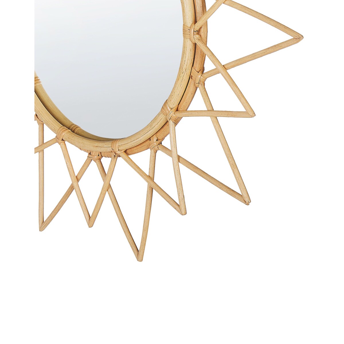 Lustro ścienne AROEK 61 cm 61 cm Rattan Naturalny