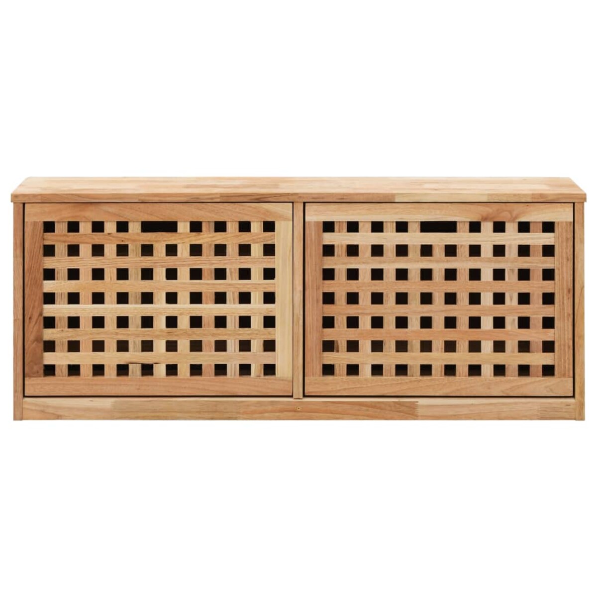 vidaXL Ławka ze schowkiem na buty, 94x20x38 cm, lite drewno orzechowe