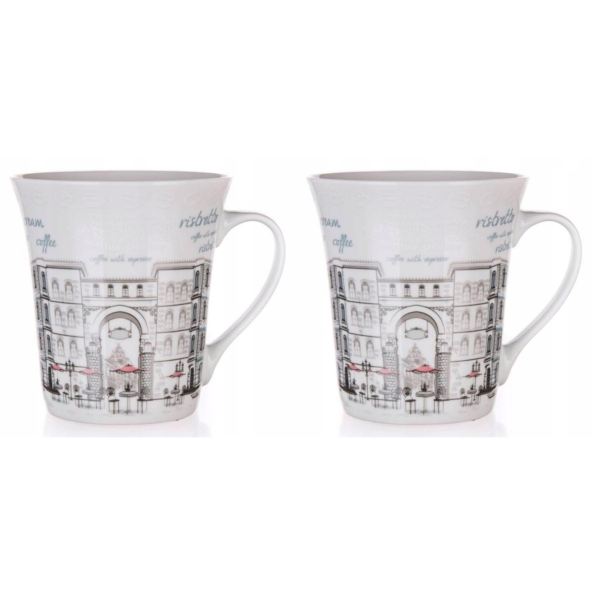 KUBEK NA KAWĘ latte 2szt 350 ml COFFEE herbatę napoje ceramika