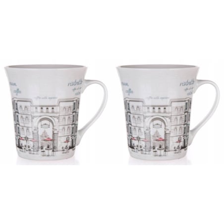 KUBEK NA KAWĘ latte 2szt 350 ml COFFEE herbatę napoje ceramika