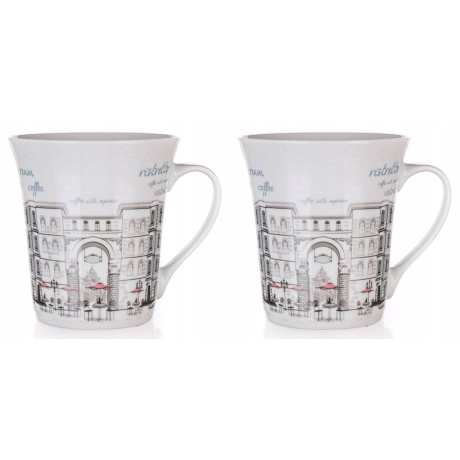 KUBEK NA KAWĘ latte 2szt 350 ml COFFEE herbatę napoje ceramika