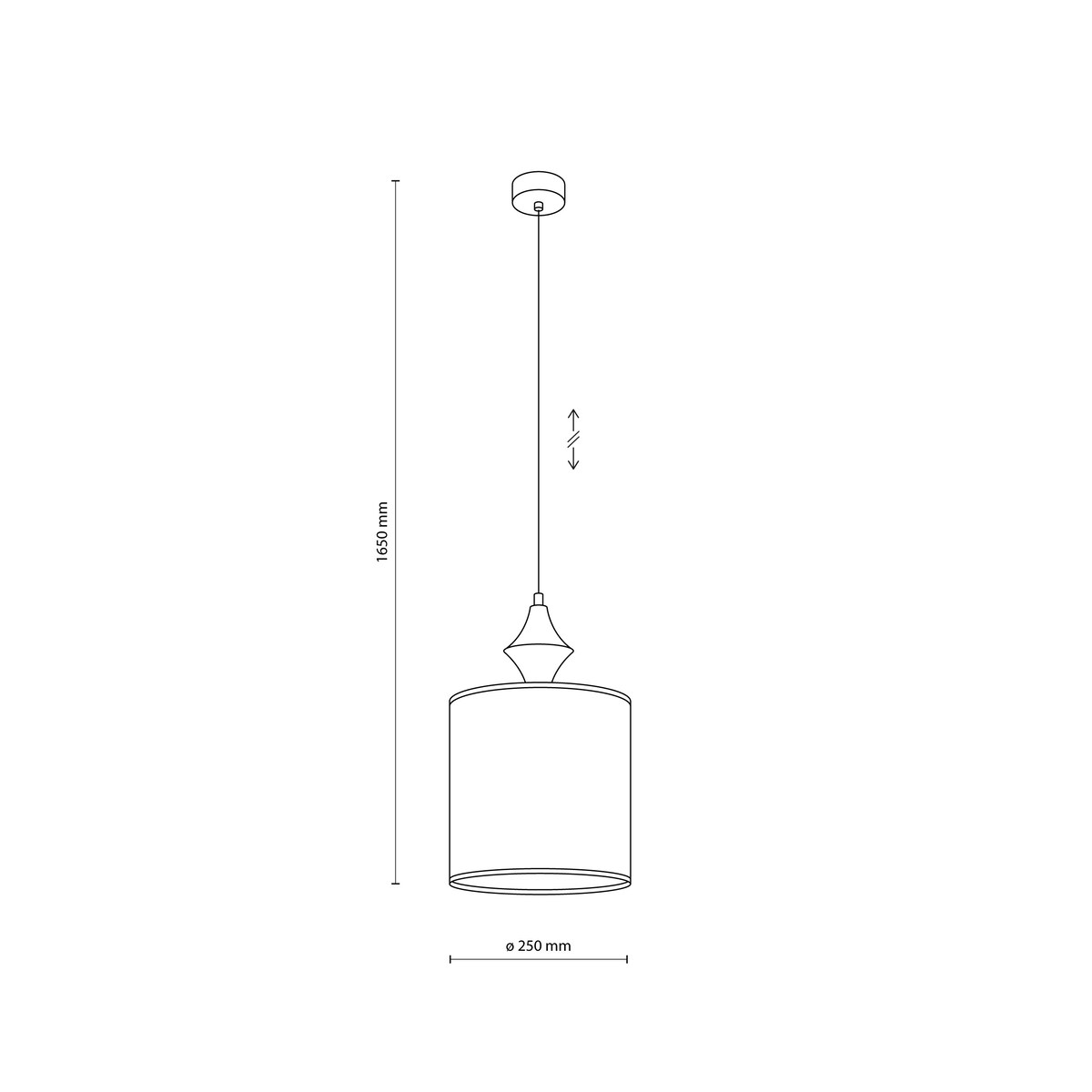 Lampa wisząca TK Lighting AMURA NEW BROWN 11438 brązowa E27 loft regulowana wysokość 25x25 cm