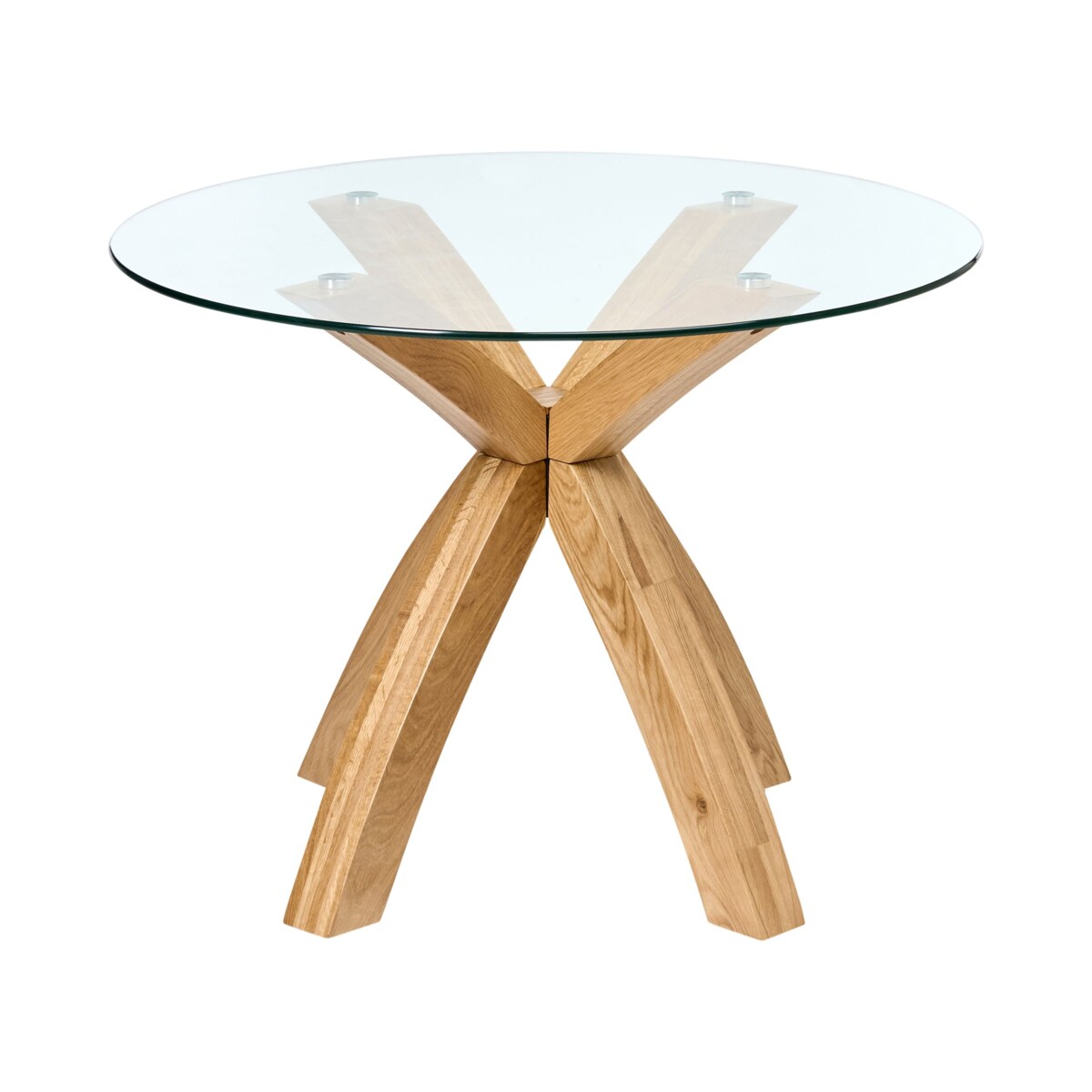 Stół do jadalni YAPP Jasnobrązowy 100 cm Szkło hartowane