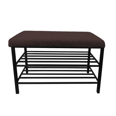 Stojak na buty z siedziskiem GAJA POSO-6 czarny/brązowy