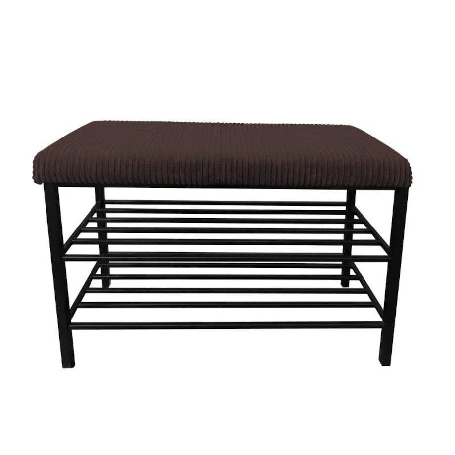 Stojak na buty z siedziskiem GAJA POSO-6 czarny/brązowy