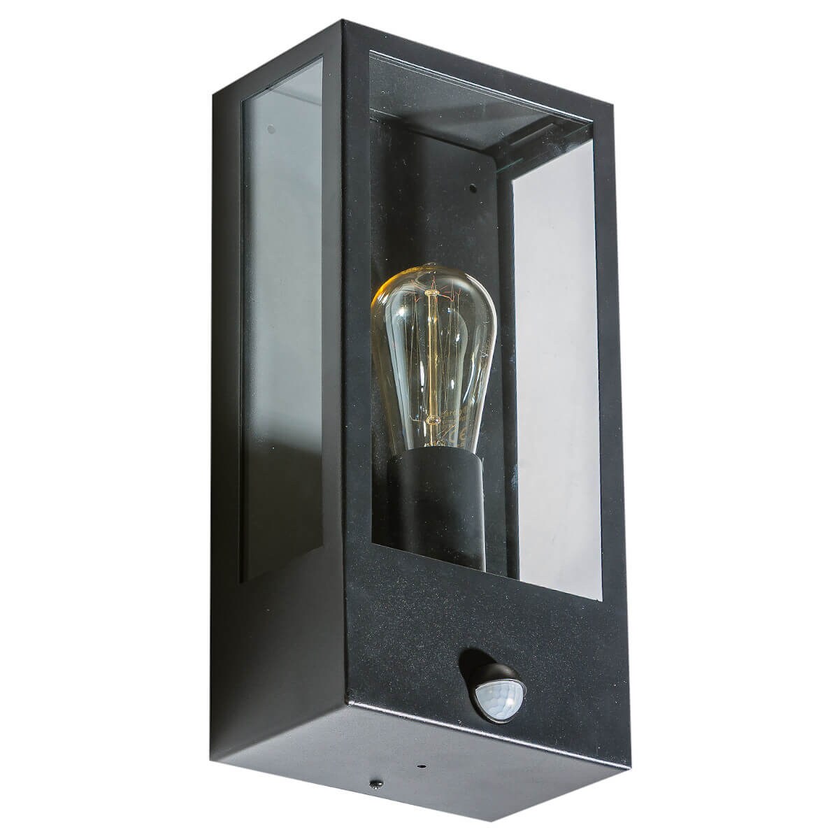 Ścienna lampa zewnętrzna Niklas z czujnikiem ruchu czarna