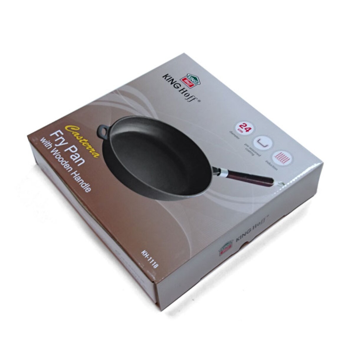 Patelnia Żeliwna 24Cm Kinghoff Kh-1118 Indukcja