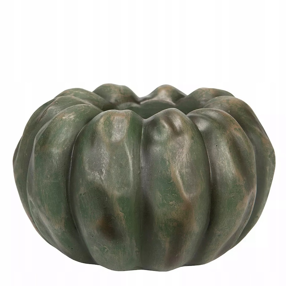 ŚWIECZNIK DYNIA HALLOWEEN JESIEŃ ZIELONA 2w1 tealight kandelabr ozdoba 11cm