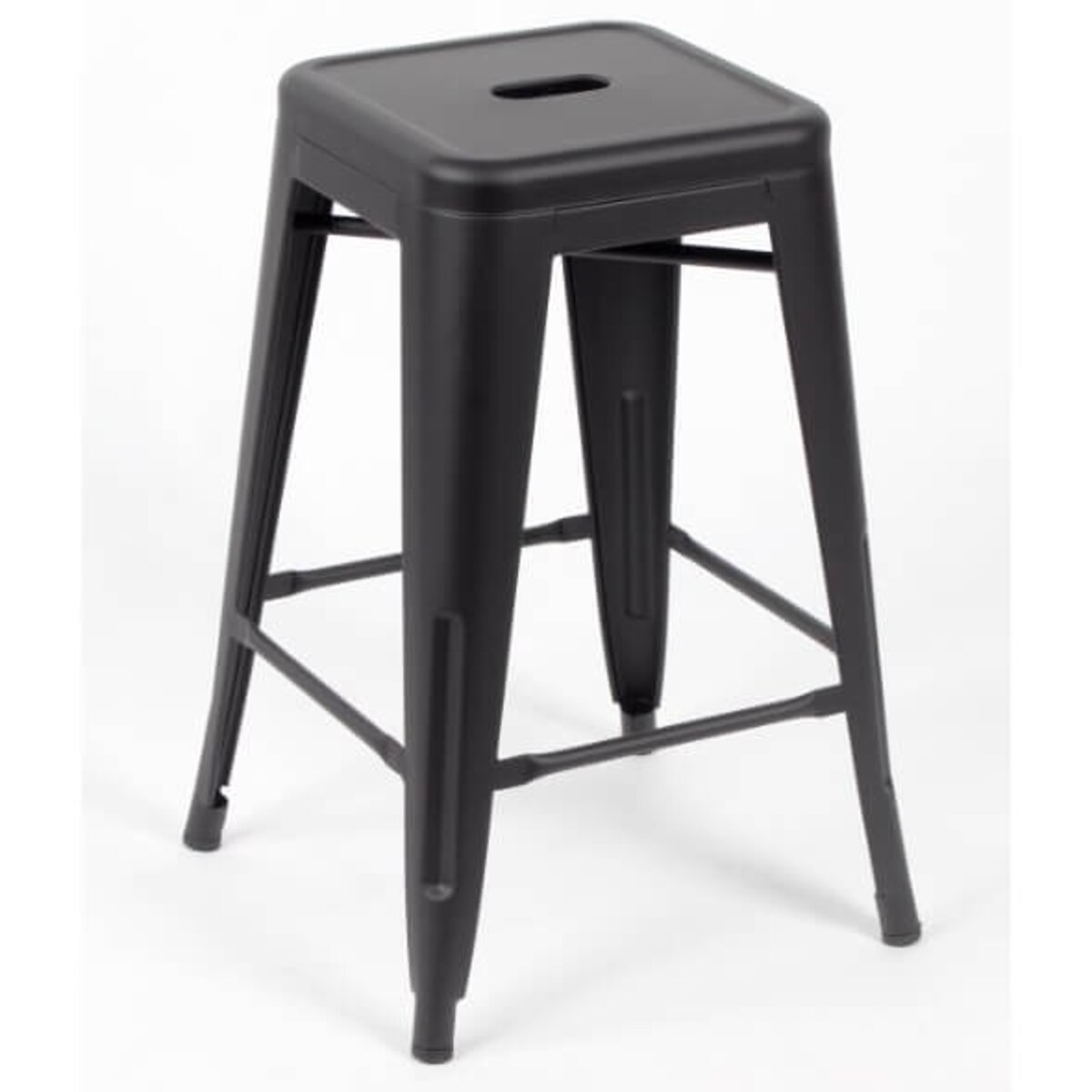 Czarny taboret uniwersalny Tower do industrialnych wnętrz