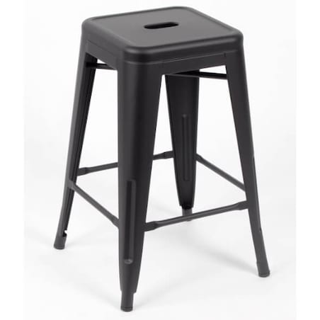 Czarny taboret uniwersalny Tower do industrialnych wnętrz