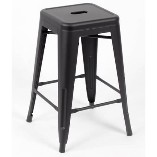 Czarny taboret uniwersalny Tower do industrialnych wnętrz
