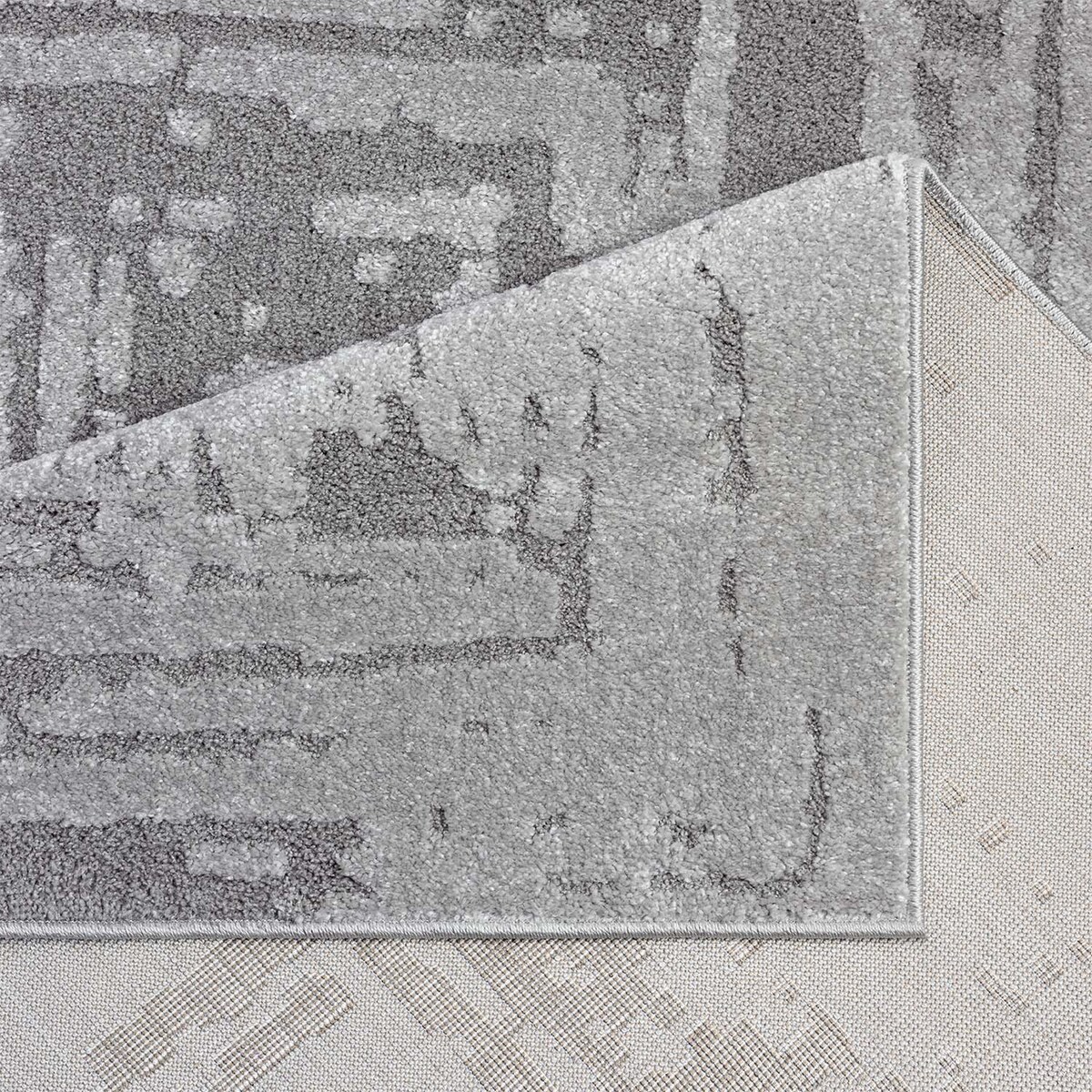 Dywan nowoczesny minimalistyczny high low Flaire 1710 szary 80x150