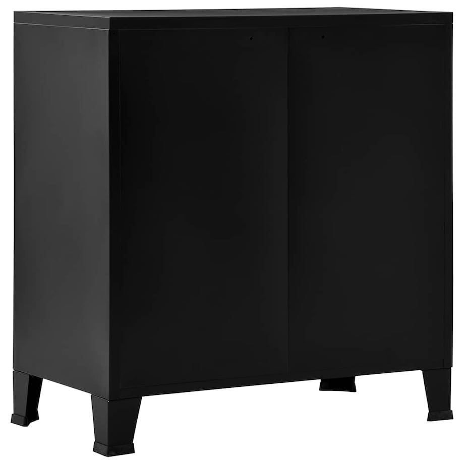 vidaXL Industrialna szafka do przechowywania, czarna 75x40x80 cm stal