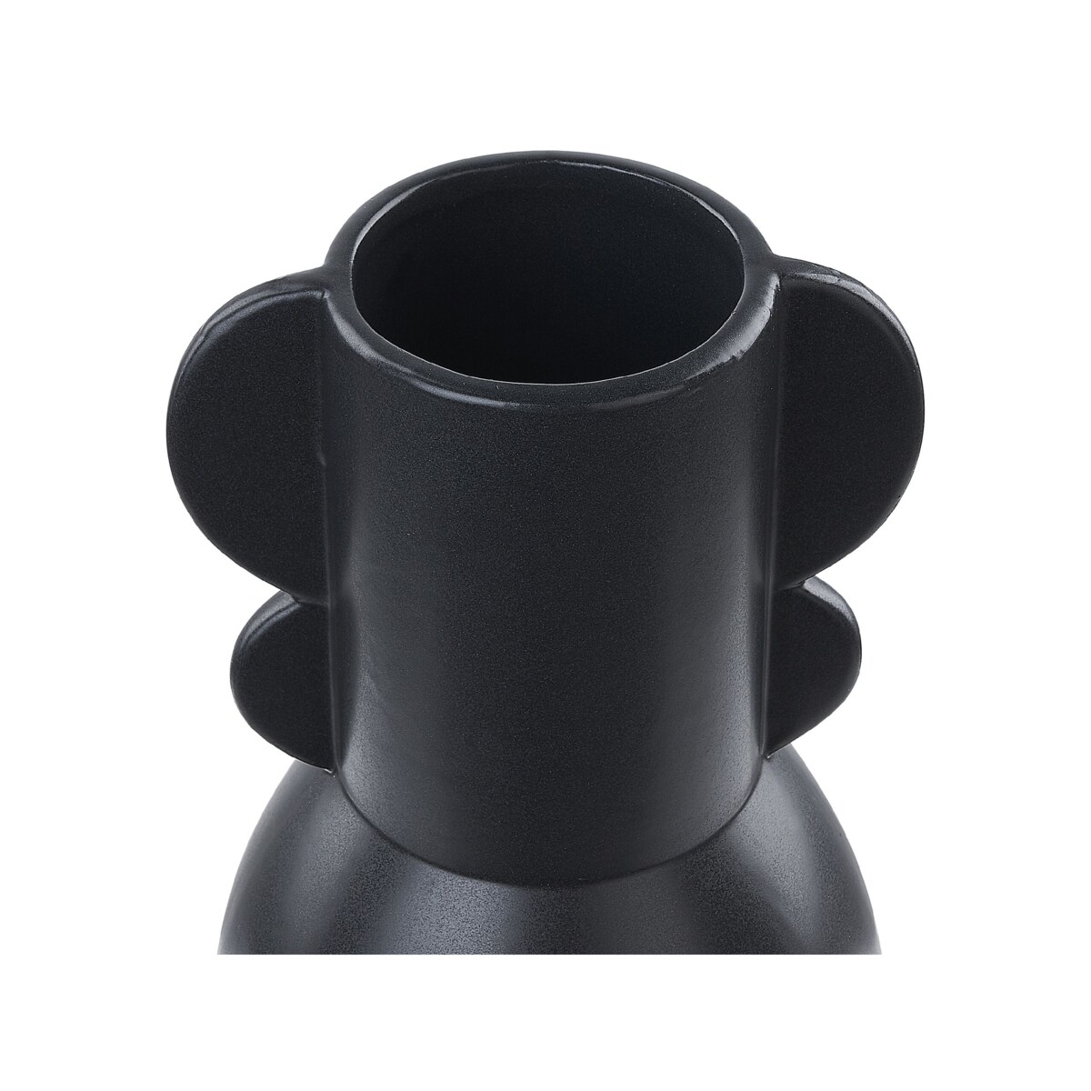 Wazon na kwiaty ceramiczny czarny MYTILENE