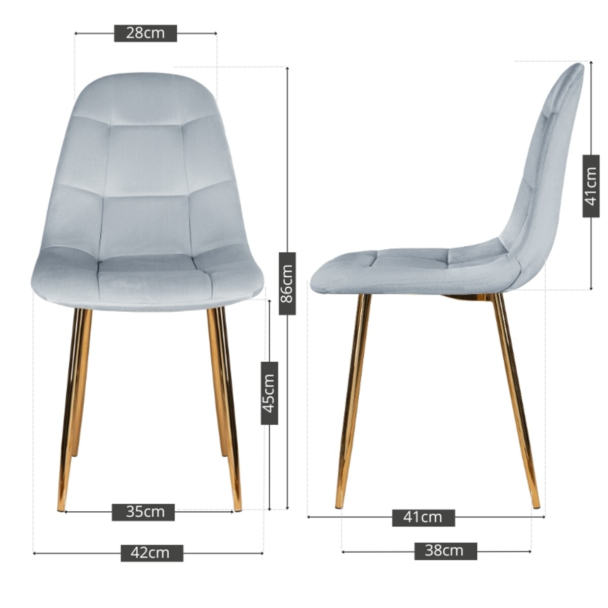 Krzesło tapicerowane welurowe do salonu jadalni glamour pikowane złote