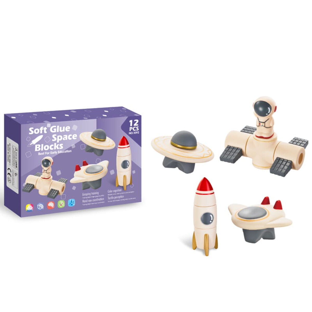 Pojazdy kosmiczne - miękkie klocki sensoryczne
