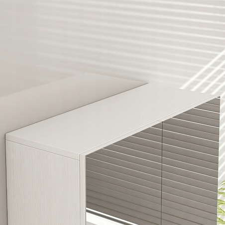 Wisząca szafka do łazienki z lustrem biała mdf nowoczesny design