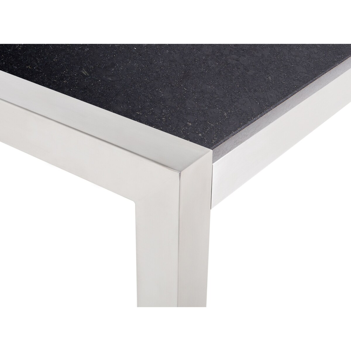 Stół ogrodowy granitowy dzielony blat 180 x 90 cm czarny GROSSETO