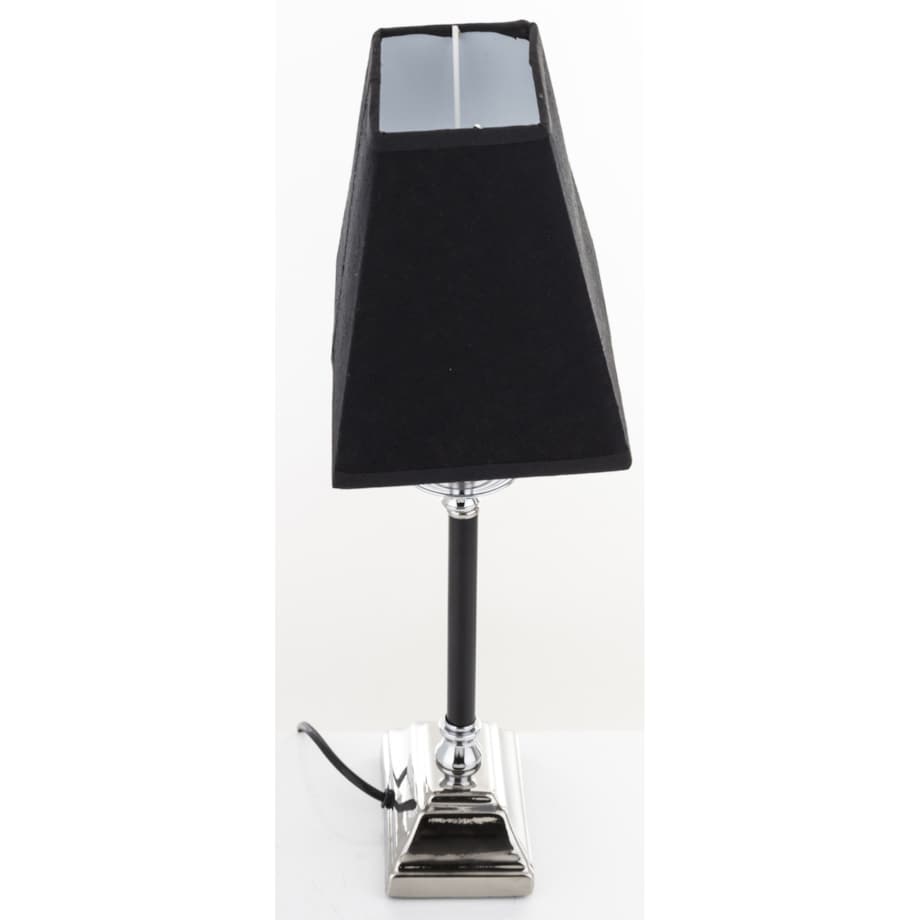 Lampa stołowa 48x14x23 cm MAUD z trapezowym czarnym abażurem