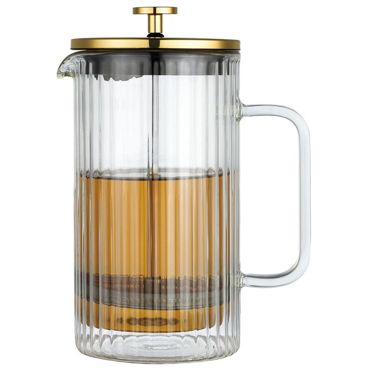 Zaparzacz do kawy herbaty szklany 1000ml French Press złoty KLAUSBERG