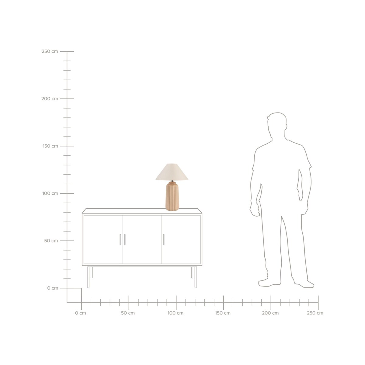Lampa stołowa ceramiczna beżowa NURIA
