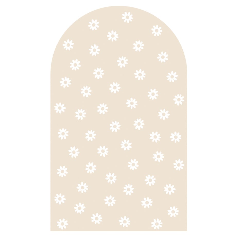 Naklejka na ścianę łuk latte - stokrotki XXL