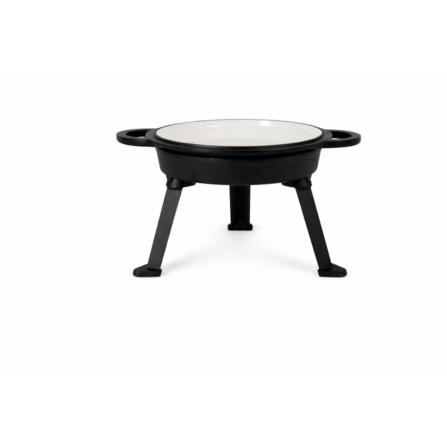 Kociołek żeliwny garnek na ognisko 2w1 emaliowany 12L grill ROSSNER
