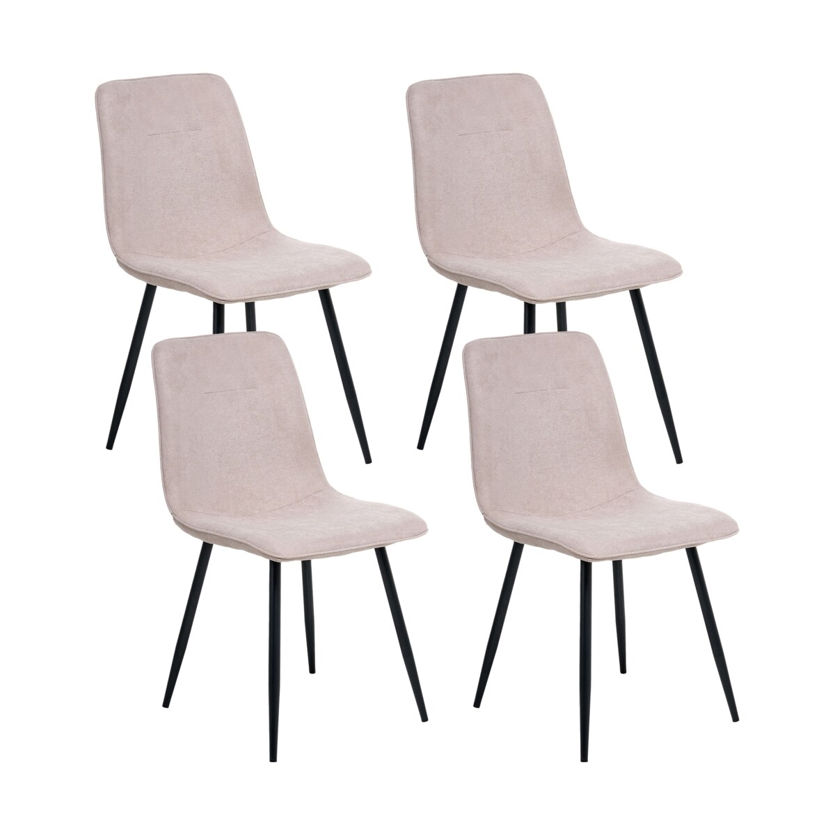 Zestaw 4 krzeseł do jadalni TUSCOLA Beżowy