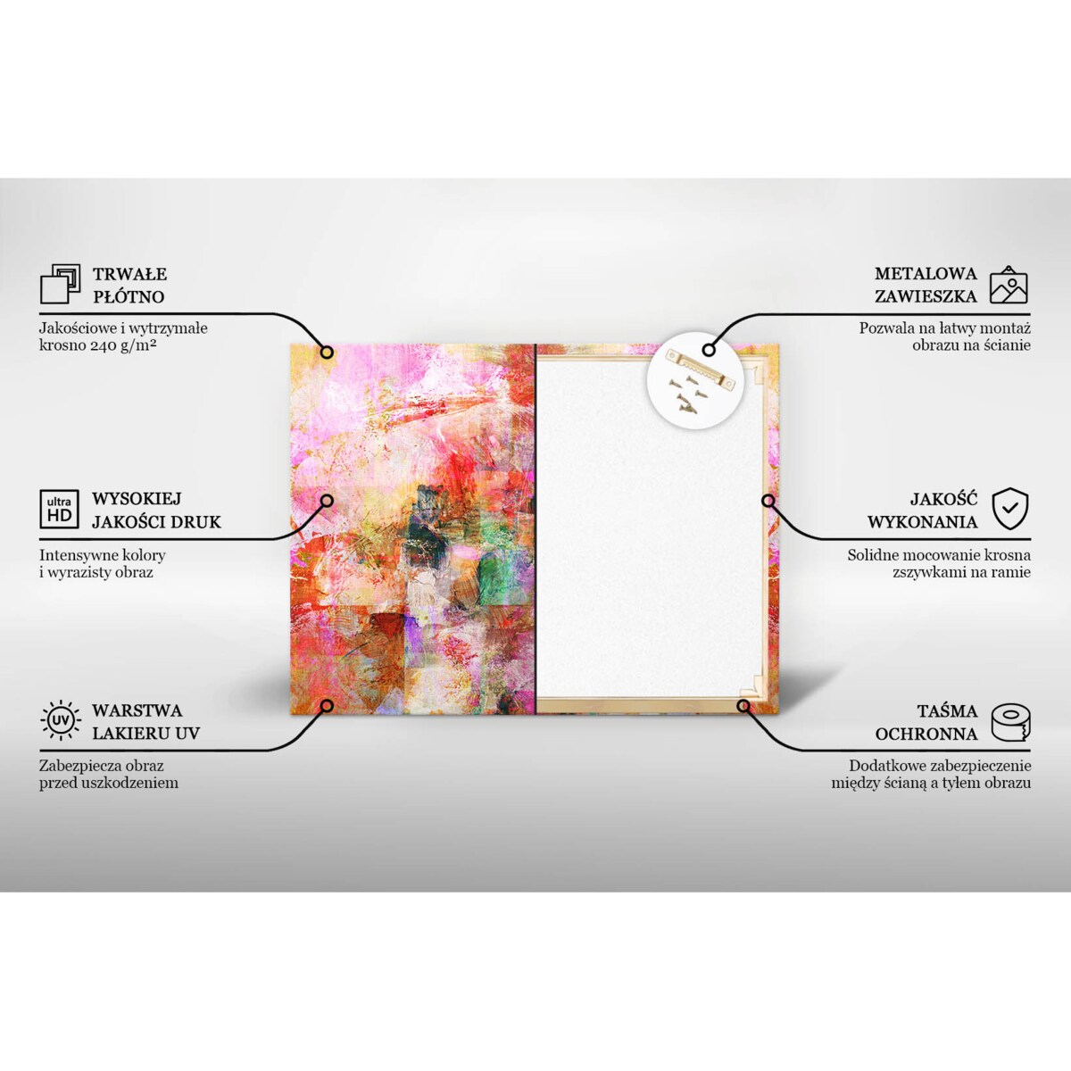 Obraz na płótnie Abstrakcyjna kompozycja, 80x60 cm