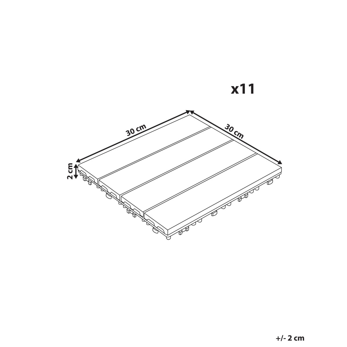 Płytki tarasowe ATESSA Kompozyt WPC Brązowy