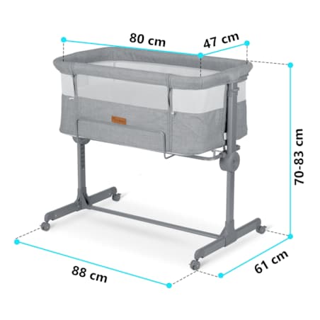 Łóżeczko dziecięce niemowlęce dostawka Nukido składane 0-5m