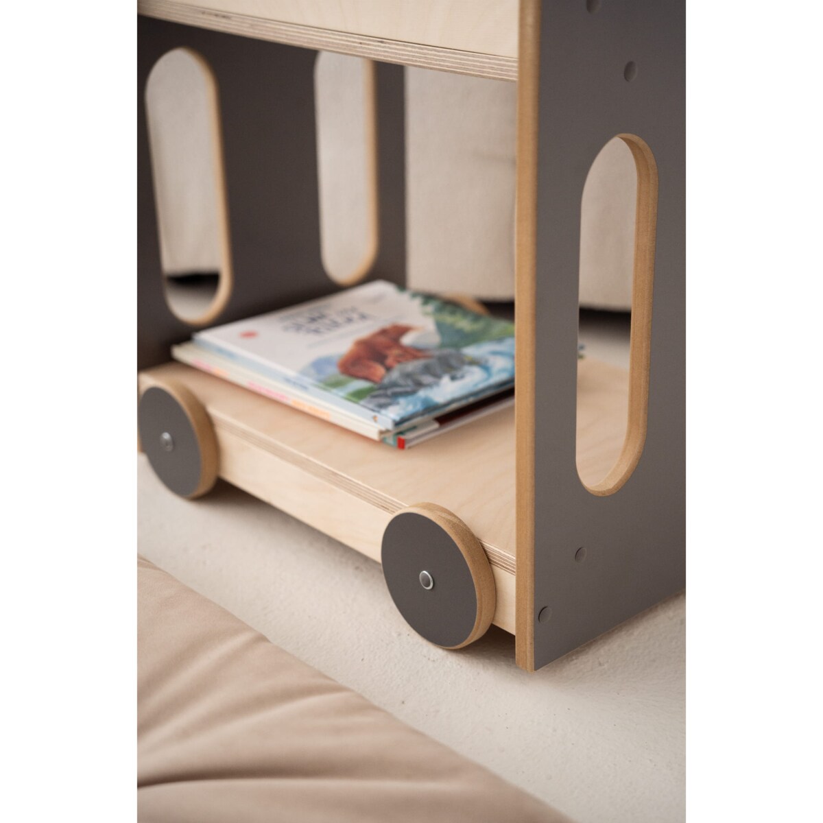 AUTKO - biblioteczka/regał montessori - szary