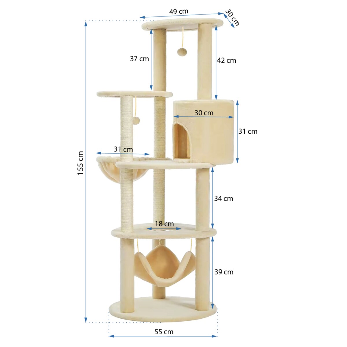 DRAPAK DLA KOTÓW Beżowy P70373