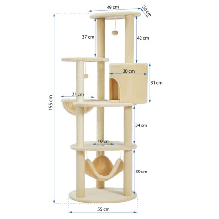 DRAPAK DLA KOTÓW Beżowy P70373