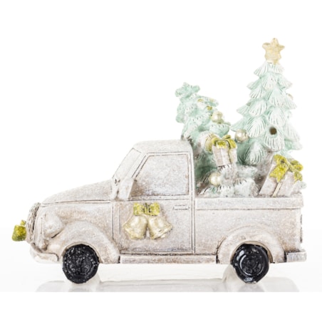 Dekoracja - samochód LED 13x15x8 cm CAMION- 2 para choinek