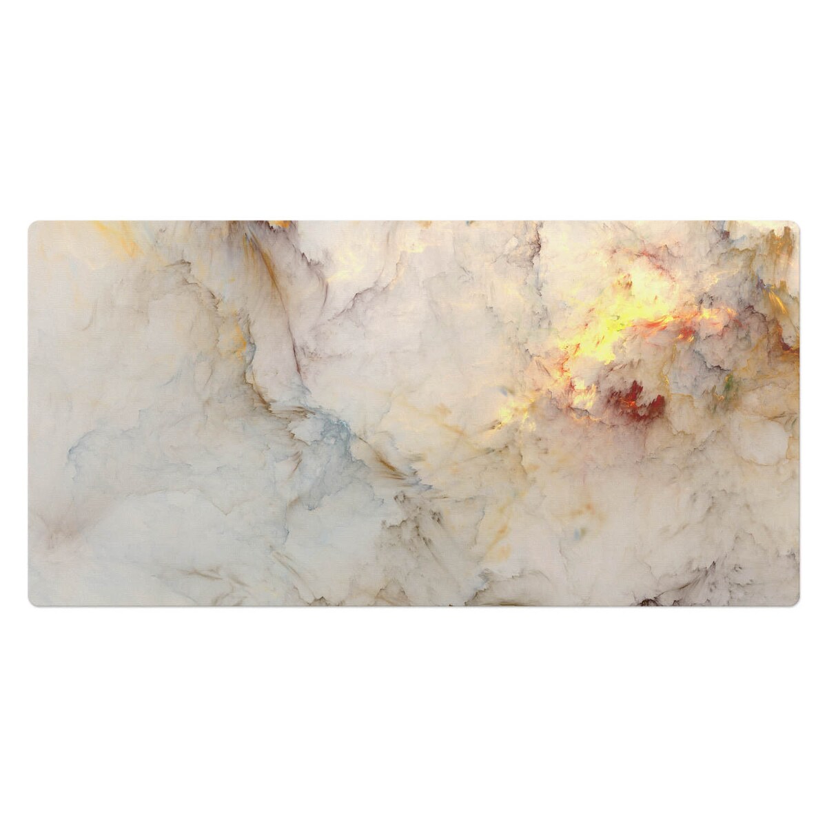 Kremowa mata na biurko Abstrakcyjna chmura, 100x50 cm