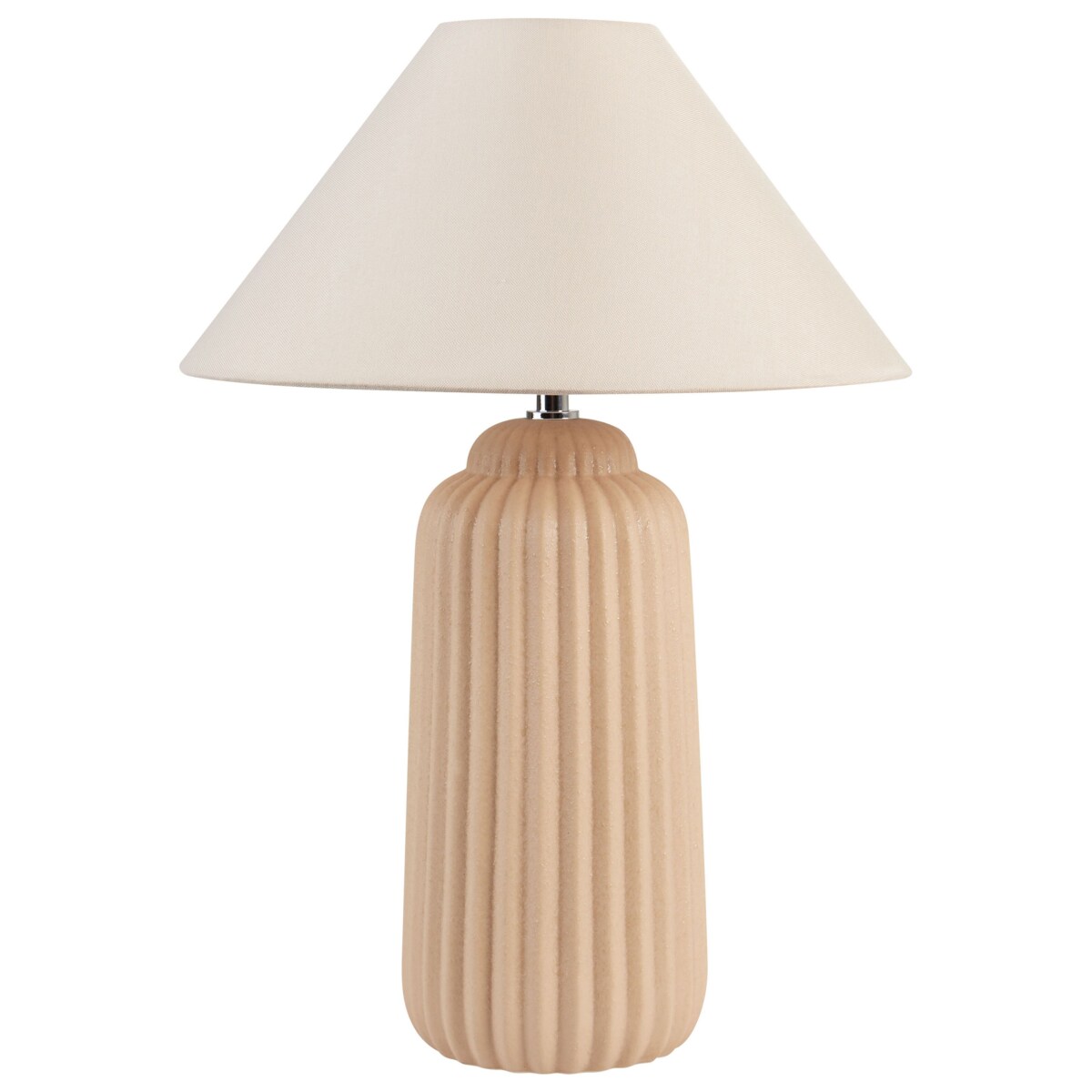 Lampa stołowa ceramiczna beżowa NURIA