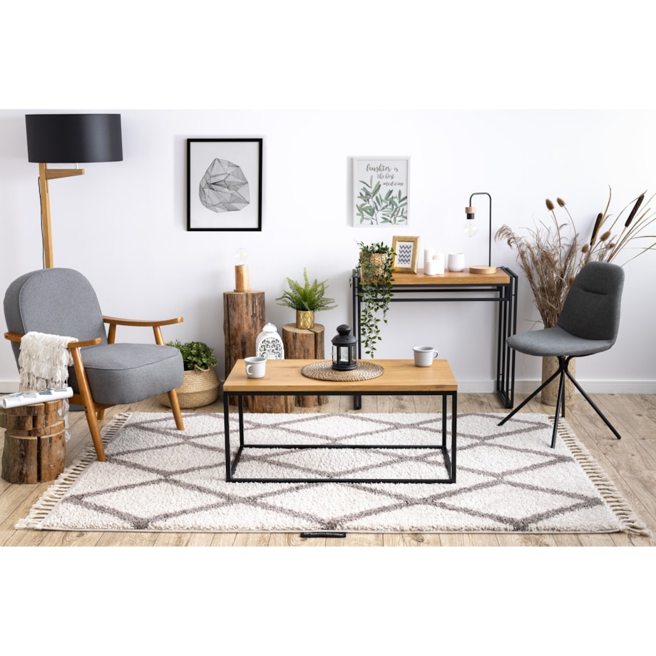 Dywan BERBER TROIK krem Frędzle berberyjski 80x150 cm