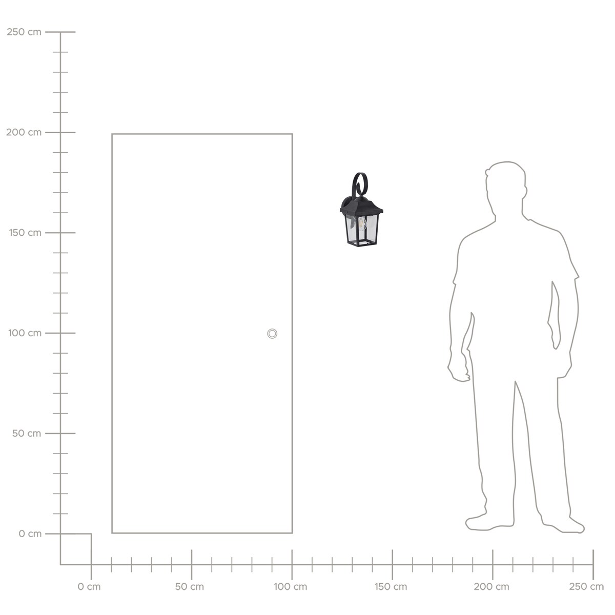 Kinkiet zewnętrzny TANGON Czarny