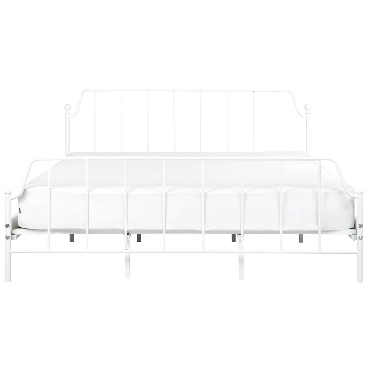 Łóżko metalowe 180 x 200 cm białe MAURESSAC