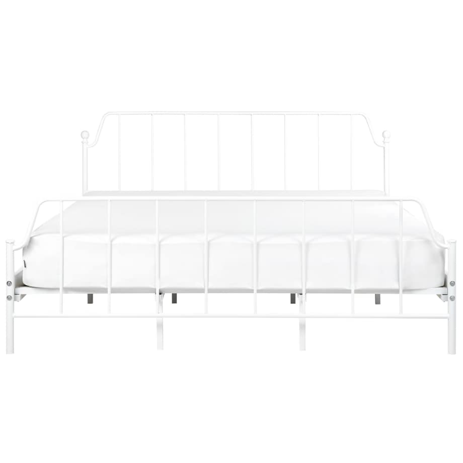Łóżko metalowe 180 x 200 cm białe MAURESSAC