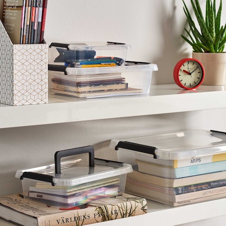 Pojemnik Plastikowy Pudełko Z Pokrywą Pudło Box Do Przechowywania 3L