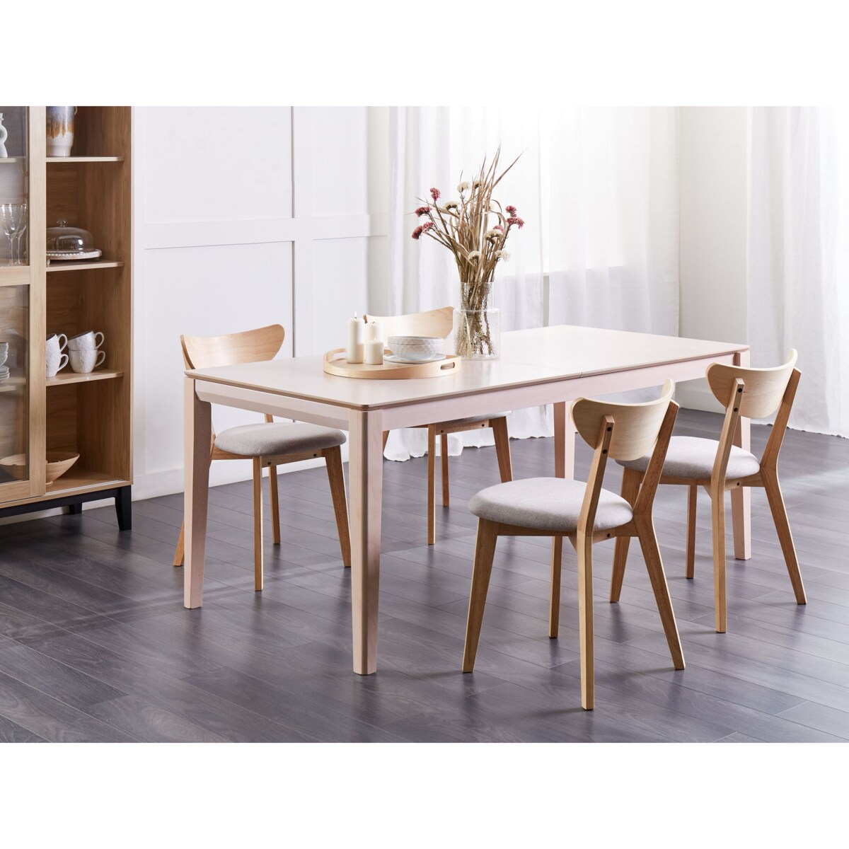 Stół do jadalni rozkładany 180/240 x 90 cm jasne drewno CROSBY