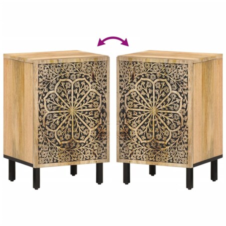 vidaXL Szafka łazienkowa, 38x33x58 cm, lite drewno mango