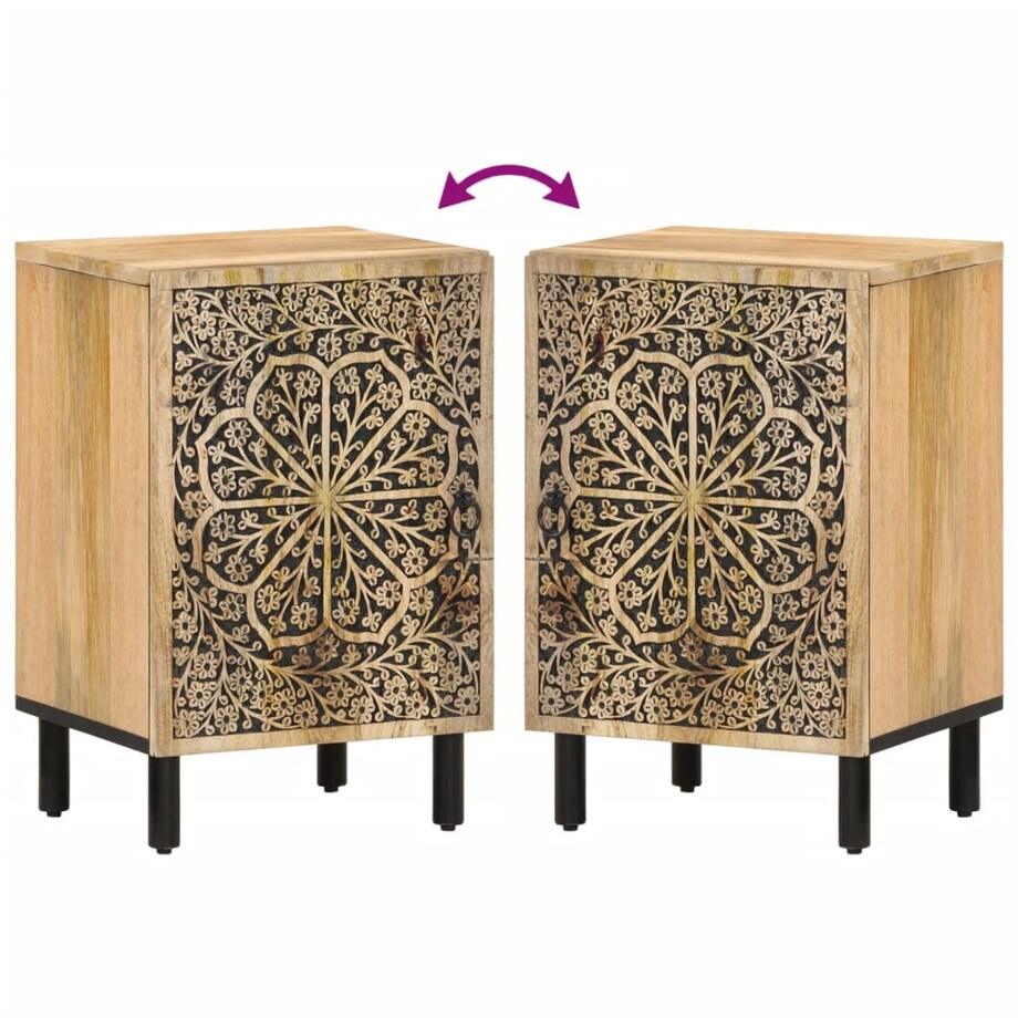 vidaXL Szafka łazienkowa, 38x33x58 cm, lite drewno mango